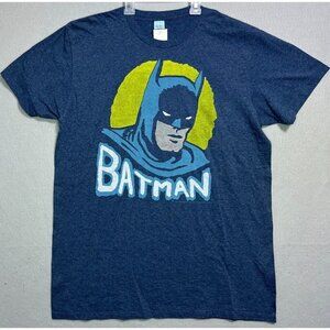 Batman Fans Shirt Adult Tee Blue T-Shirt Sleeve Tee Large Cotton, Great Gift